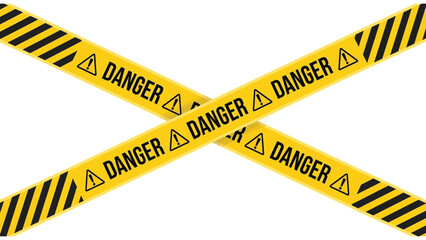 Danger Warning Tape Strips Vector Illustration...eps