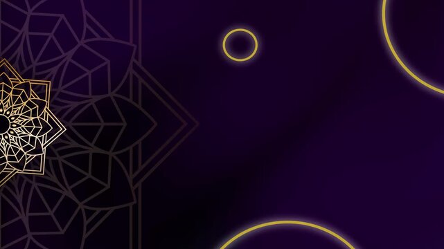 Subtle Motion Nature Pulse Rosette Mandala Gold Islamic Background