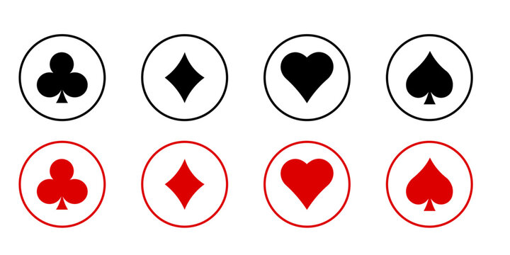 Set of playing card symbols