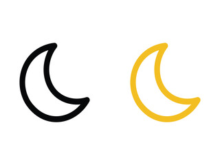 Obraz premium Two crescent moons Vector