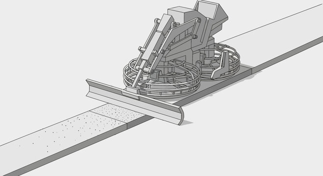 Advanced Rotary Trowel Machine For Smoothing Concrete Surfaces In Construction