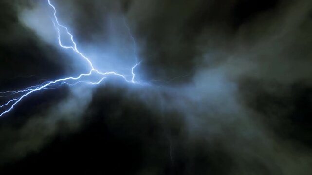 Volcanic lightning inside ash cloud with repeating electric arcs, ultra-premium storm lighting, 8K, 2026