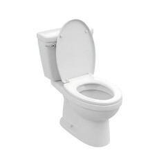 White ceramic toilet bowl mockup isolated on transparent background realistic vector illustration bathroom interior