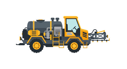 Obraz premium Agricultural Sprayer Vehicle Modern Flat Design Illustration