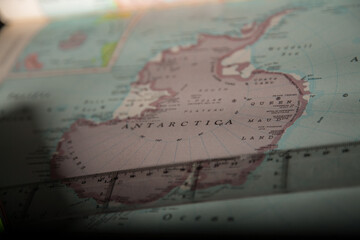 Antartica map in an english atlas © JoseStewart