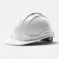 Fototapeta premium Construction helmet on a simple background to show safety gear for workers in building sites and construction areas