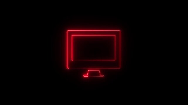 Computer monitor icon. Line, glyph and filled outline colorful version, Monitor Display Screen outline and filled vector sign. Symbol, logo illustration, modern UI icon set