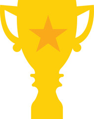 A golden star cup vector