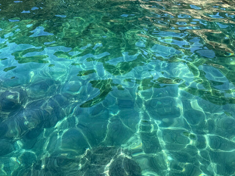 Beautiful ocean turquoise water background.