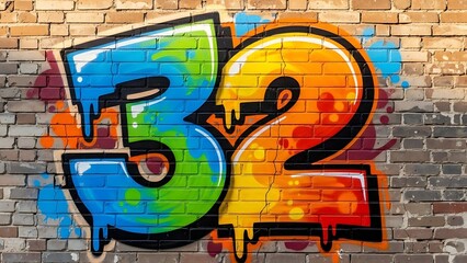 graffiti on a brick wall