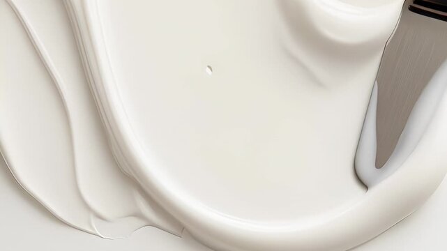 Luxury Skincare Texture Metal Tool Wiping Smooth Face Cream