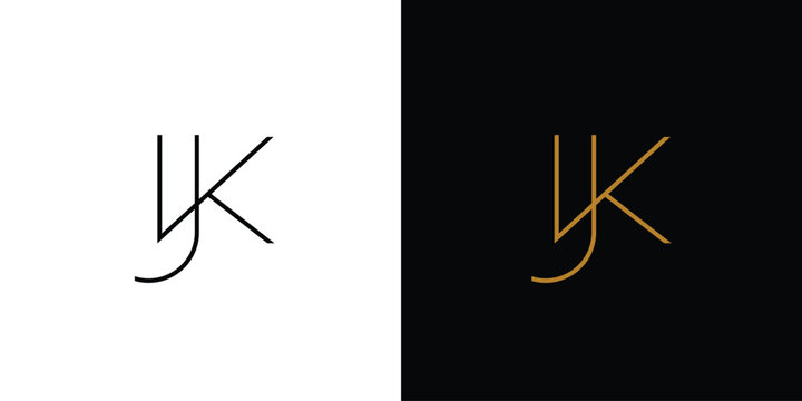 Elegant and luxury JK logo design