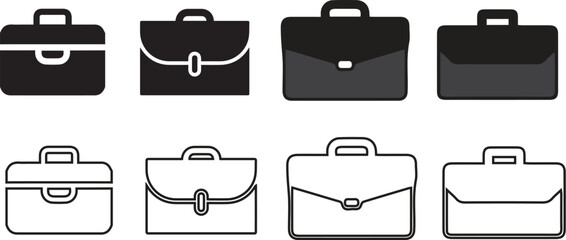 shopping bag icons set