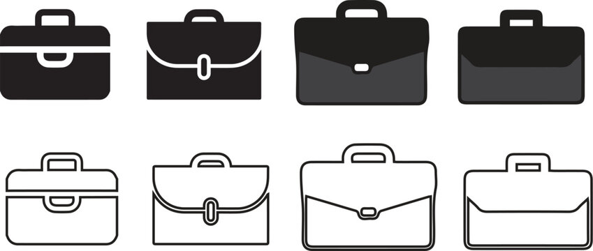 shopping bag icons set