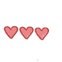 Fototapeta premium heart shaped with textured, valentine's day icon