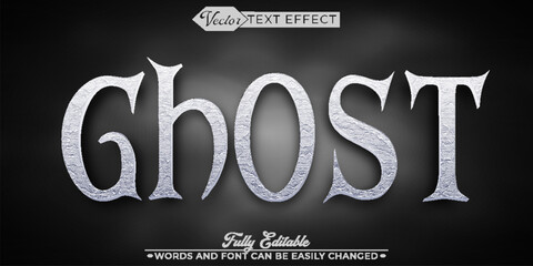   Ghost Spirit Haunted Vector Fully Editable Smart Object Text Effect