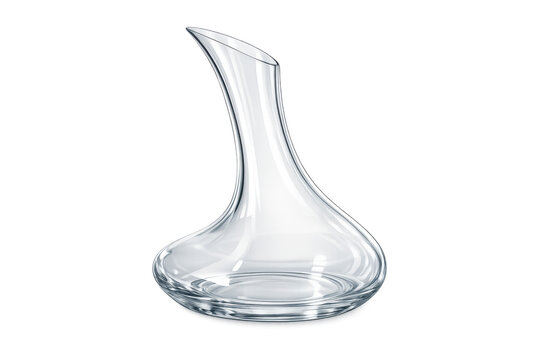 Glass wine decanter for aerating and serving beverages