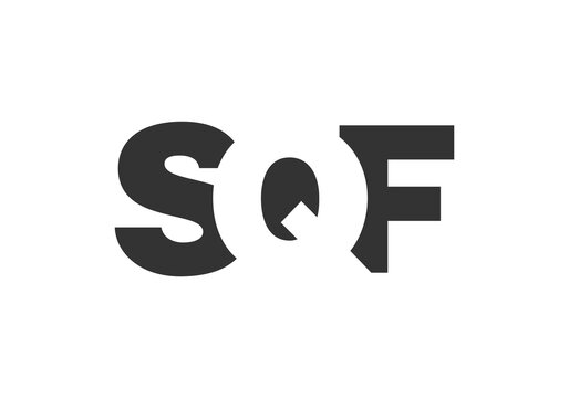 SQF logo design. Initial letter S Q F bold font style for tech startups, consulting, corporate branding. Creative company name, headlines typography identity, trendy logotype.