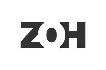 ZOH logo design. Initial letter Z O H bold font style for tech startups, consulting, corporate branding. Creative company name, headlines typography identity, trendy logotype.