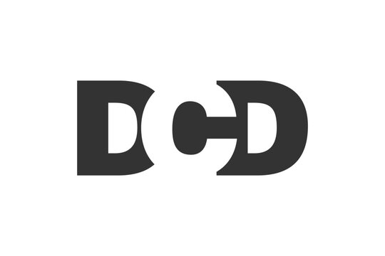 DCD logo design. Initial letter D C D bold font style for tech startups, consulting, corporate branding. Creative company name, headlines typography identity, trendy logotype.