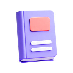 Purple 3D Notebook Icon Transparent PNG