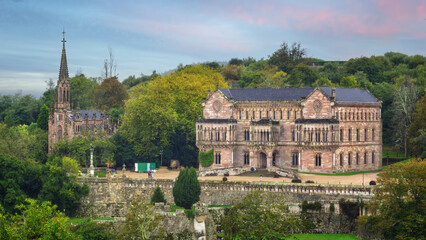 Obraz premium The Sobrellano monumental complex, located in the town of Comillas, Cantabria (Spain)