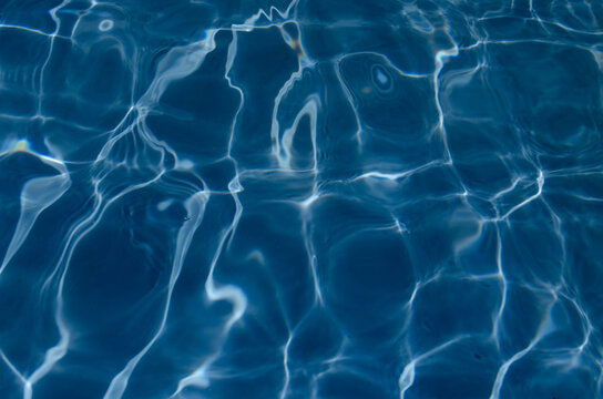 Abstract blue water pattern with waves.