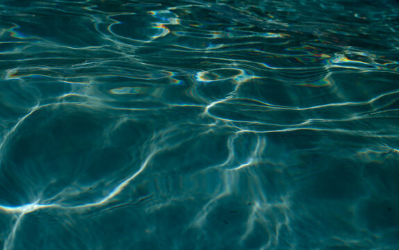 Abstract green water pattern with waves.
