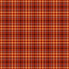 Classic tartan background pattern presents recognizable structure. The textile surface adds timeless appeal to design visuals.
