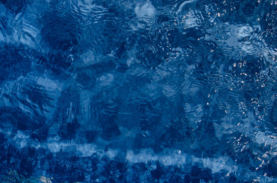 Abstract blue water pattern with waves.