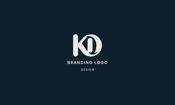 A stylized KD monogram logo with smooth curves for modern business and creative branding.