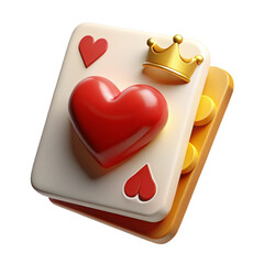 red heart on a white background