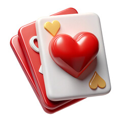 red heart on a wooden box