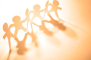 Team holding hands united