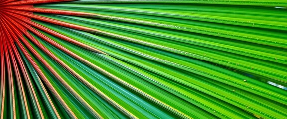Obraz premium Close-up of Fiji fan palm fronds, showing texture and detail, fan palm, natural texture
