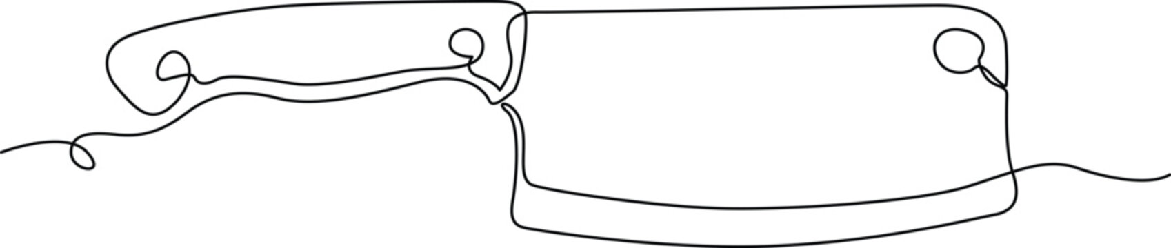 Classic cleaver knife illustration Vector