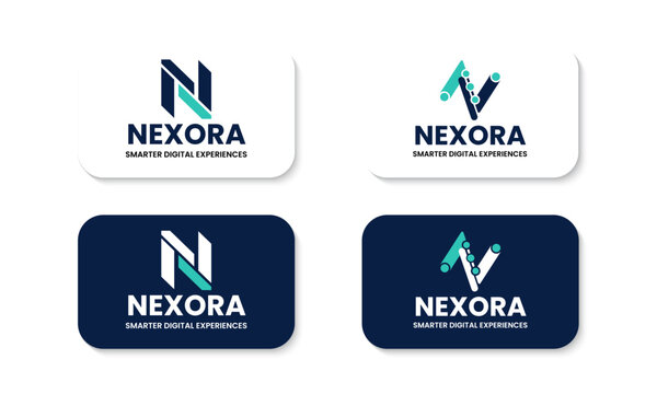 Nexora Logo Design &ndash; Modern Digital Growth & Technology Startup Branding | Futuristic SaaS, AI & Corporate Identity