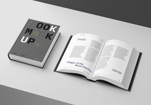 Close & Open Book Mockups
