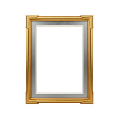 Fototapeta premium Luxury Royal Certificate Frames in Antique, Matte and Modern Gold Style on White Background