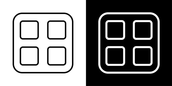 App menu icon representing navigation options, app structure, user interface control, and mobile app menu access.