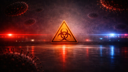 Nipah virus outbreak awareness campaign urban centers digital graphics health crisis high-tech environment