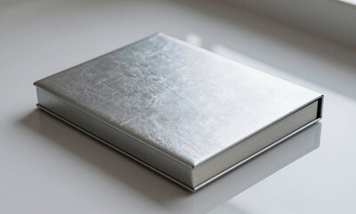 Fototapeta premium luxurious metallic surface takes center stage sleek background radiating air sophistication