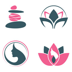 Naklejka premium Minimalist wellness and meditation symbols collection