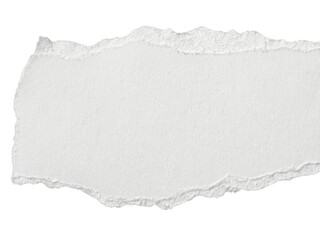 Obraz premium Torn white paper strip with jagged edges on a dark solid field