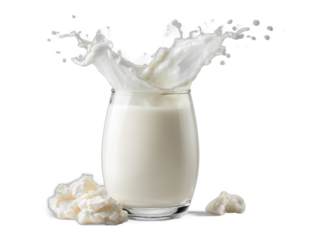 milch isolated on a transparent 