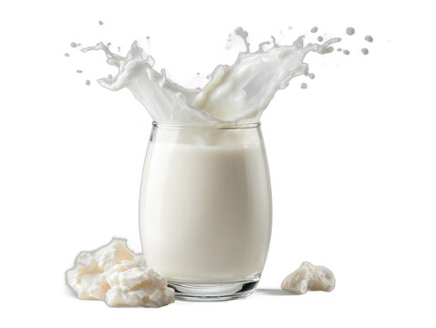 milch isolated on a transparent 