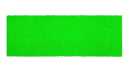 Bright green rectangular paper with rough edges, isolated on transparent background, perfect for creative design, note, or label use, evoking fresh and vibrant feeling
