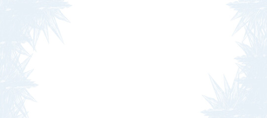 Obraz premium Frozen window frame with frosty patterns and sharp ice crystals winter border decoration