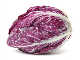 Radicchio Lettuce Isolated on White Background