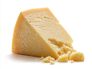 Grana Padano Cheese Isolated on White Background